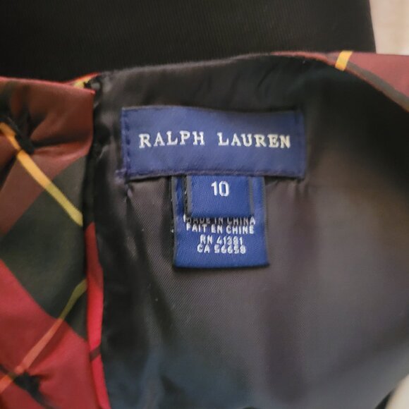 NWT Ralph Lauren plaid print Holiday dress girls size 10 - Picture 4 of 4